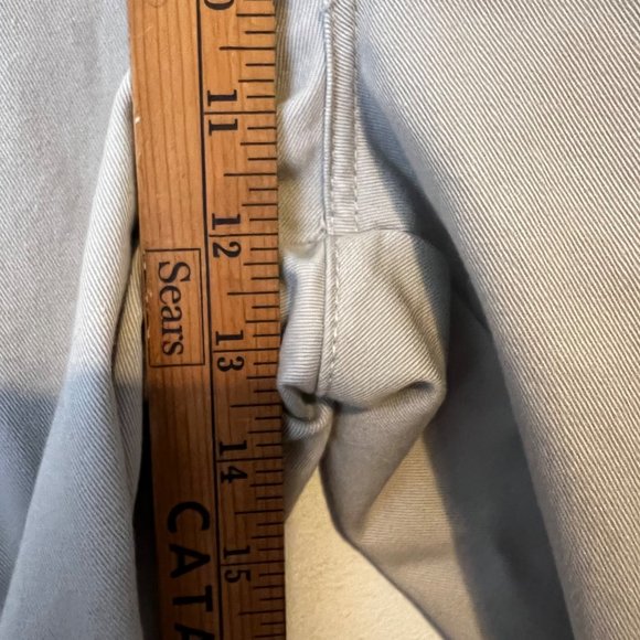 VINTAGE Lee Pants Flat Front Tan Button Back Pocket Straight Leg Mens Size 36 - Picture 4 of 12